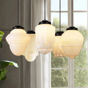VintageGlow – Geometric Pendant Light in Matt Glass