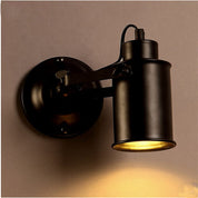 IronArm - Adjustable Wall Lamp with Wrought Iron Shade and Cylindrical Arm