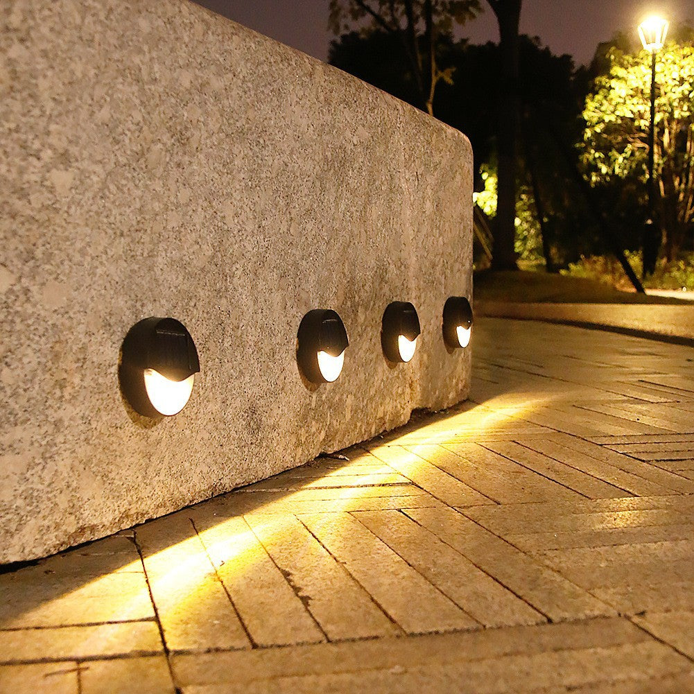 Round Square Waterproof Solar Patio Step Lighting for Outdoors