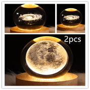 3D Galaxy Crystal Ball LED Night Light