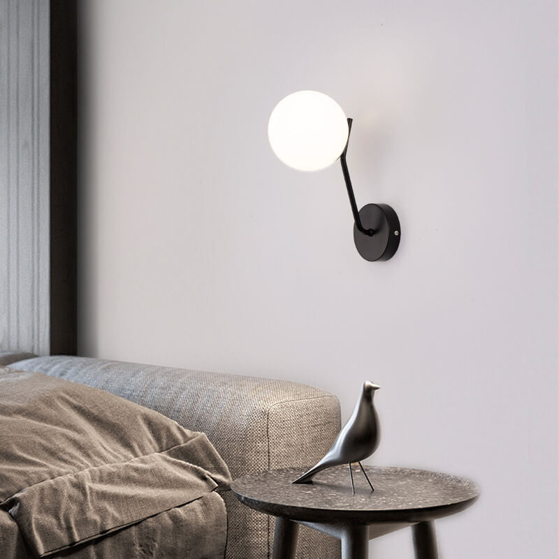 LumiArt - Modern wall lamp with glass spherical lampshade
