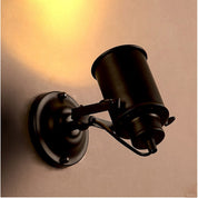 IronArm - Adjustable Wall Lamp with Wrought Iron Shade and Cylindrical Arm