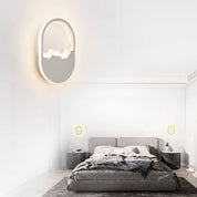 WaveGlow - Modern Oval LED Wall Lamp in Iron with Refined Wave