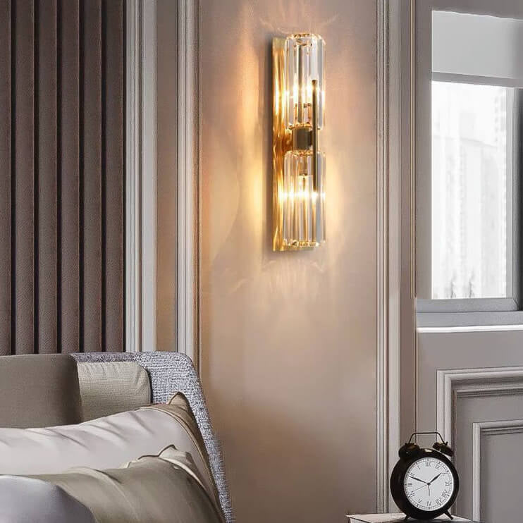 Luxury Crystal Wall Lamp with 2 Light Elements