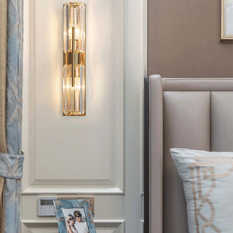 Luxury Crystal Wall Lamp with 2 Light Elements