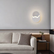 WaveGlow - Modern Oval LED Wall Lamp in Iron with Refined Wave