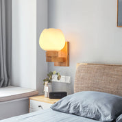 ScandiLicht - Modern Glass and Wood Wall Lamp