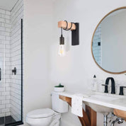 GloboLicht - Plastic lampshade, wall lamp with wooden arm