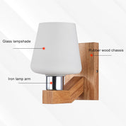 ScandiLicht - Modern Glass and Wood Wall Lamp