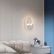 WaveGlow - Modern Oval LED Wall Lamp in Iron with Refined Wave