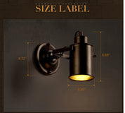 IronArm - Adjustable Wall Lamp with Wrought Iron Shade and Cylindrical Arm