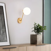 LumiArt - Modern wall lamp with glass spherical lampshade