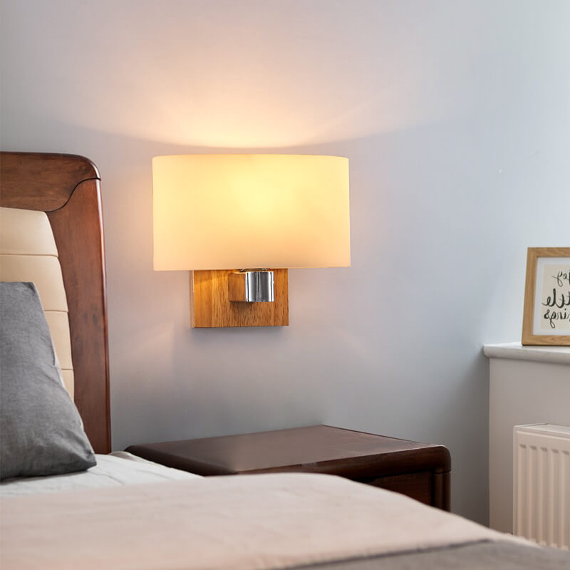 ScandiLicht - Modern Glass and Wood Wall Lamp