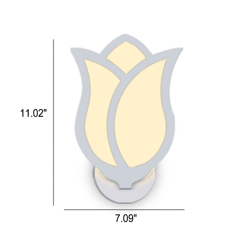 RoséGlow - Modern LED Wall Lamp in Creative Rose Design