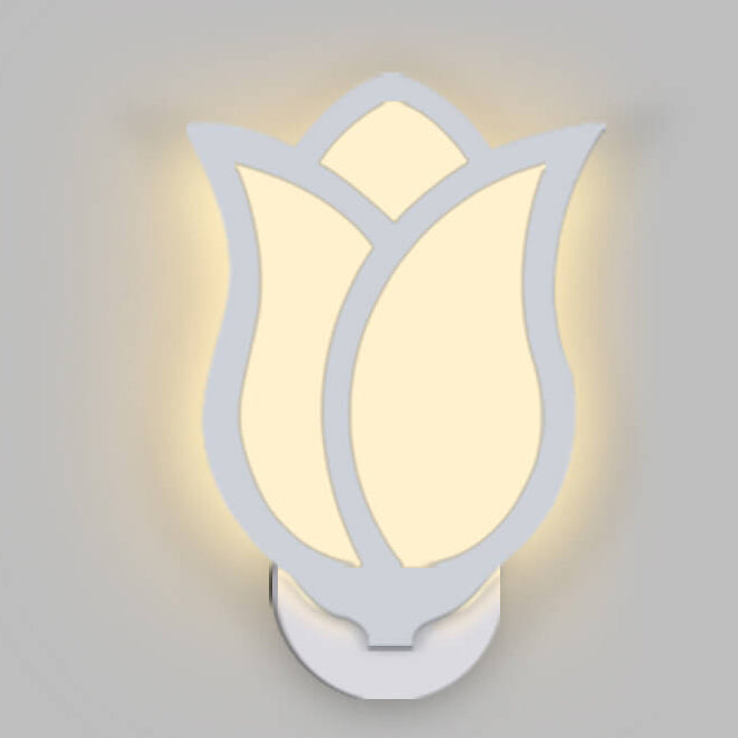 RoséGlow - Modern LED Wall Lamp in Creative Rose Design