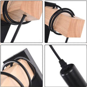 GloboLicht - Plastic lampshade, wall lamp with wooden arm