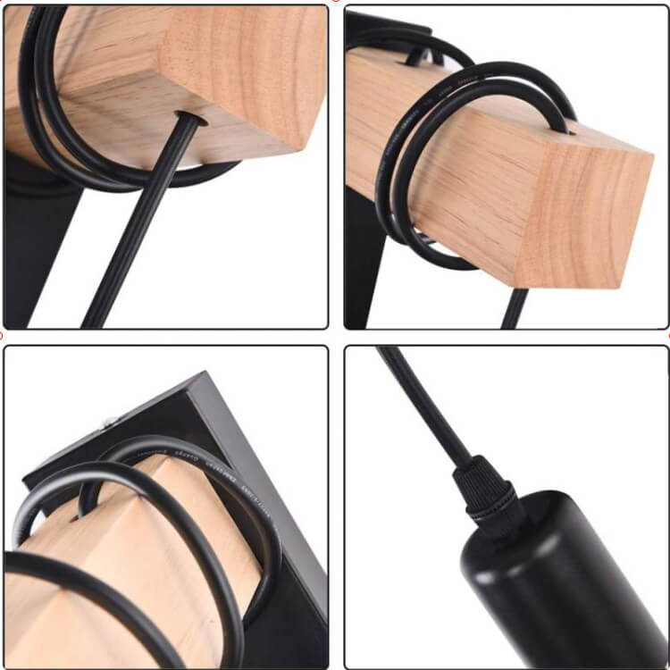 GloboLicht - Plastic lampshade, wall lamp with wooden arm