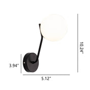 LumiArt - Modern wall lamp with glass spherical lampshade