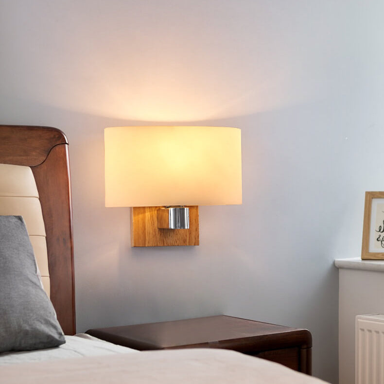 ScandiLicht - Modern Glass and Wood Wall Lamp