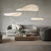 LunaLux - Modern LED Pendant Light in Metal and Synthetic Silk
