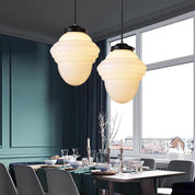 VintageGlow – Geometric Pendant Light in Matt Glass