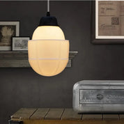 VintageGlow – Geometric Pendant Light in Matt Glass