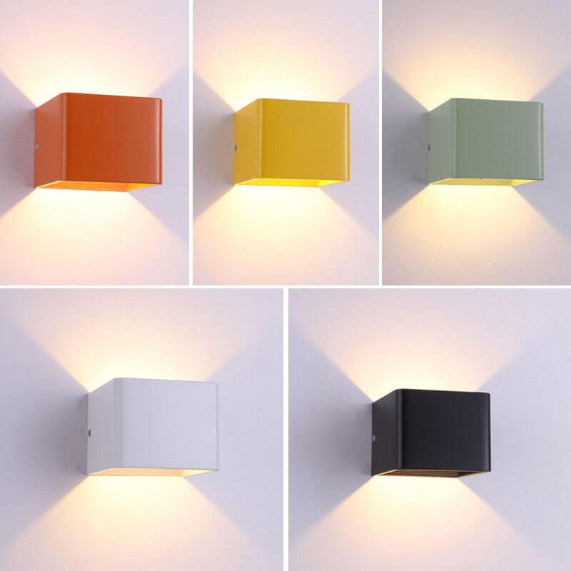 Modern Multicoloured Square LED Mini Wall Lamp