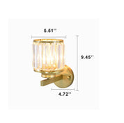 Cristalux - Modern Crystal Wall Light with 1 Light and Arm
