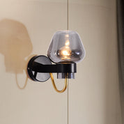 GlassDelight - Stylish cup-shaped glass wall lamp with 1 light