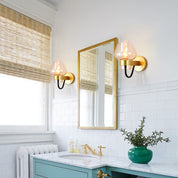 GlassDelight - Stylish cup-shaped glass wall lamp with 1 light
