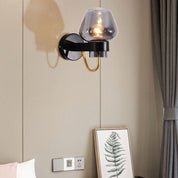 GlassDelight - Stylish cup-shaped glass wall lamp with 1 light