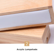 EcoWood - Modern Rotatable LED Wall Lamp made of Wood with 1 Light