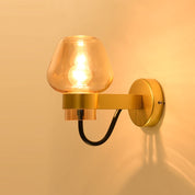 GlassDelight - Stylish cup-shaped glass wall lamp with 1 light