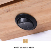 EcoWood - Modern Rotatable LED Wall Lamp made of Wood with 1 Light
