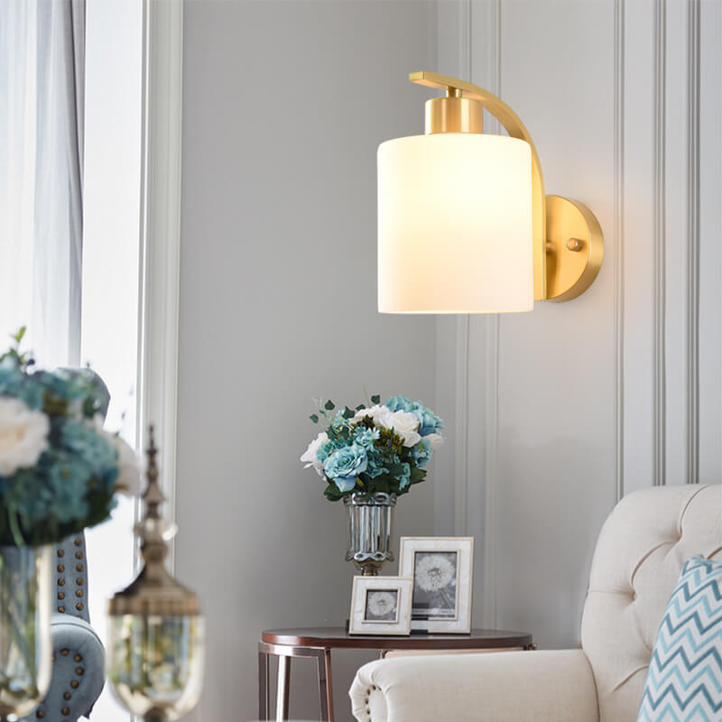 LichtGlow - Stylish Glass Wall Lamp with Cylinder Shape