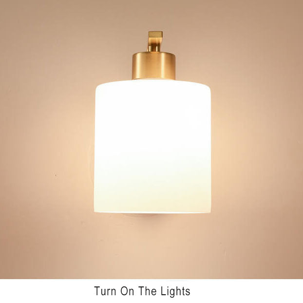 LichtGlow - Stylish Glass Wall Lamp with Cylinder Shape