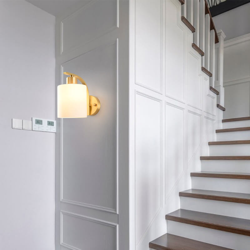 LichtGlow - Stylish Glass Wall Lamp with Cylinder Shape