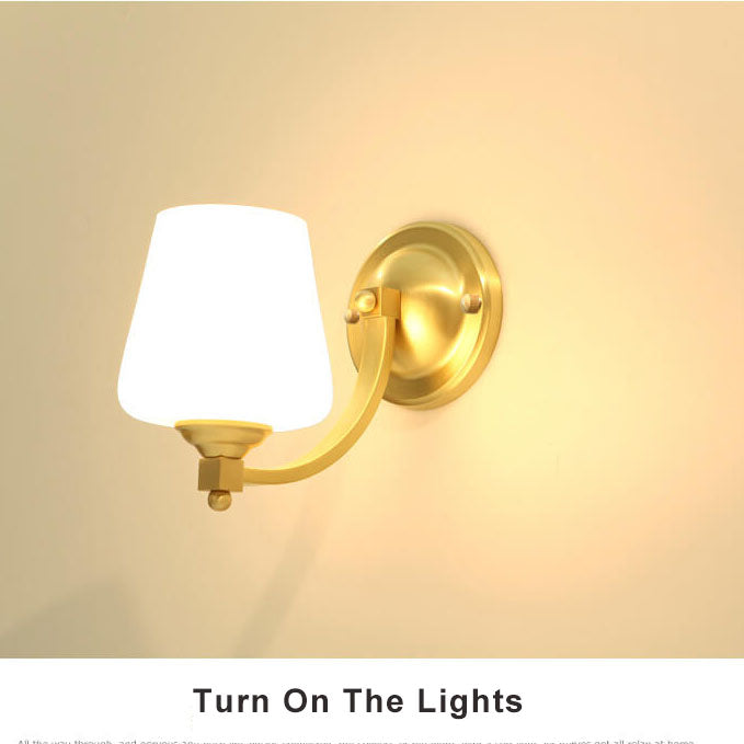 GlasGloed - Modern glass wall lamp with cylindrical shade