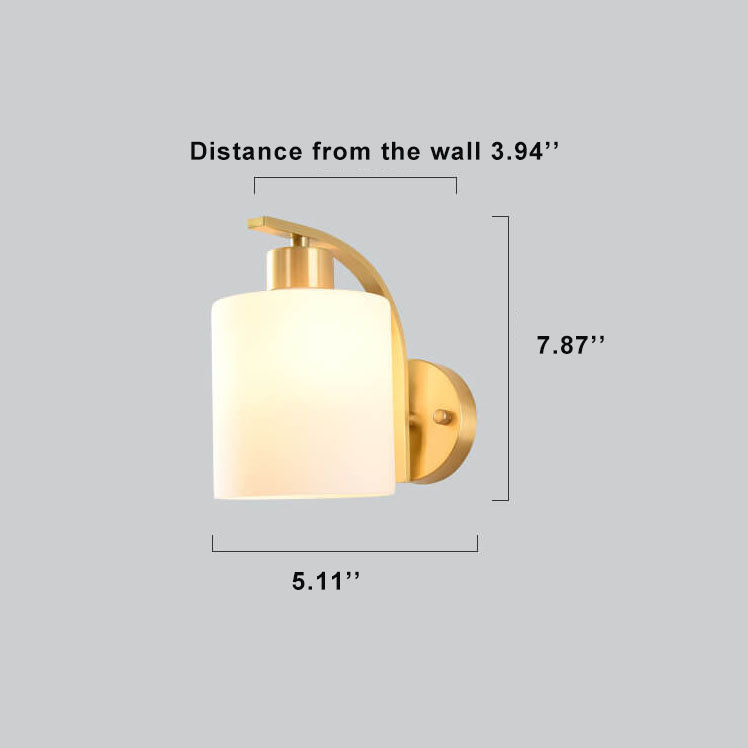 LichtGlow - Stylish Glass Wall Lamp with Cylinder Shape