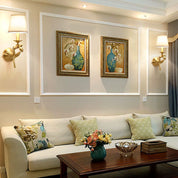 LumiFlora - Modern wall lamp with 1 arm and fabric plant motif