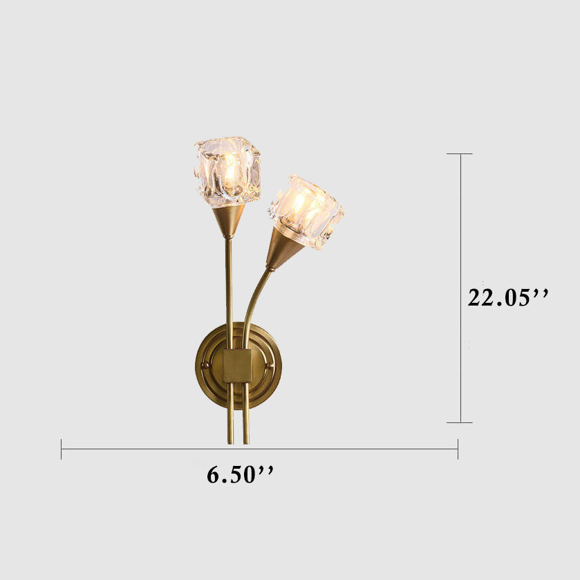 FloraLuxe - Modern flower-shaped wall lamp with two lights