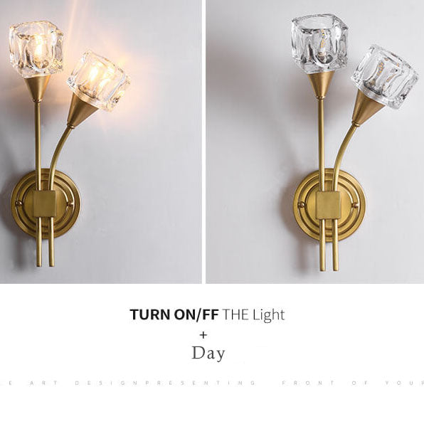 FloraLuxe - Modern flower-shaped wall lamp with two lights