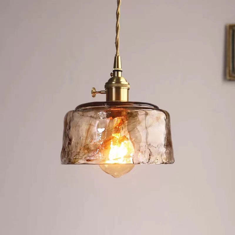 Levy Retro LED Pendant Lights Gold Metal Glass Bedroom Living Room Dining Room