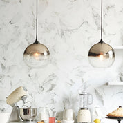 LichtMeester - Modern Globe Design Pendant Light Made of Glass with LED Lighting for Kitchen and Dining Room