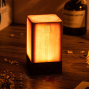 GlowWood - Table Lamp with Built-in Battery and Touch Control LED Lighting for Bedroom and Desk