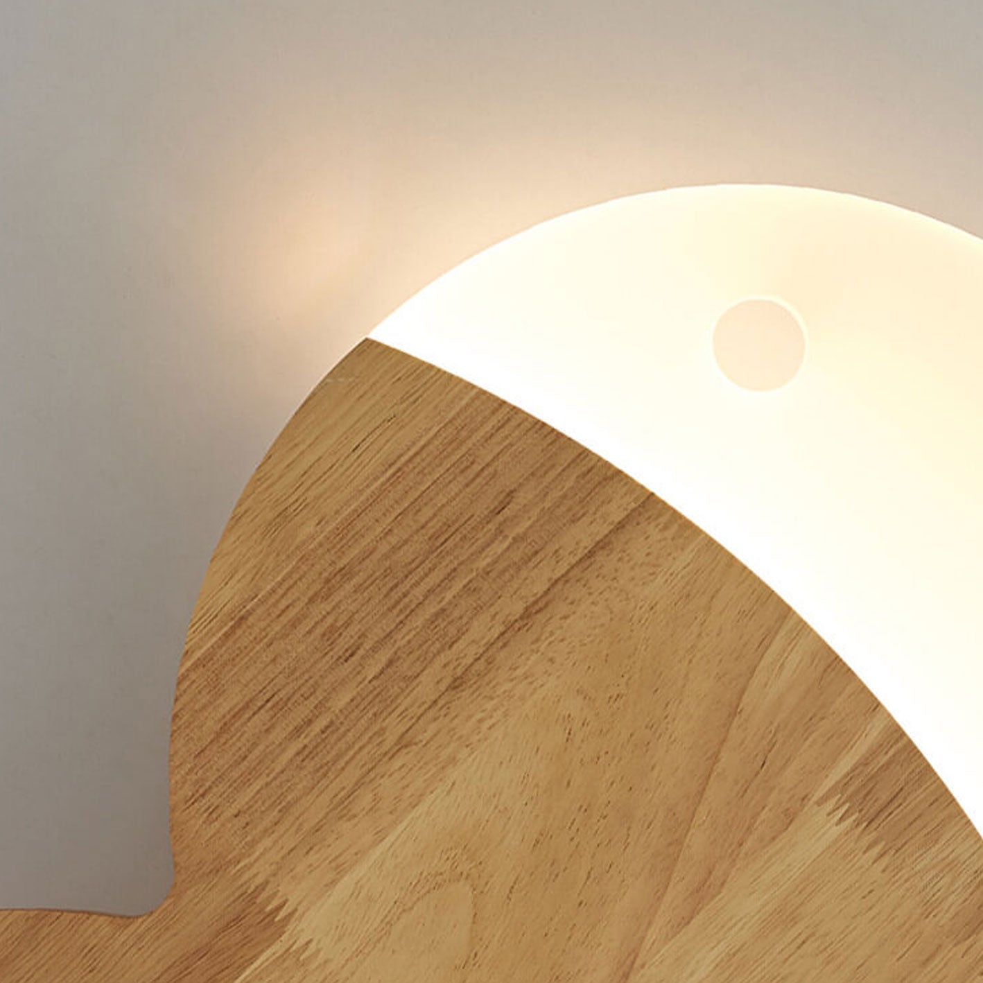 Nordic Minimalist Oak and Acrylic LED Wall Lamp in Fish Shape