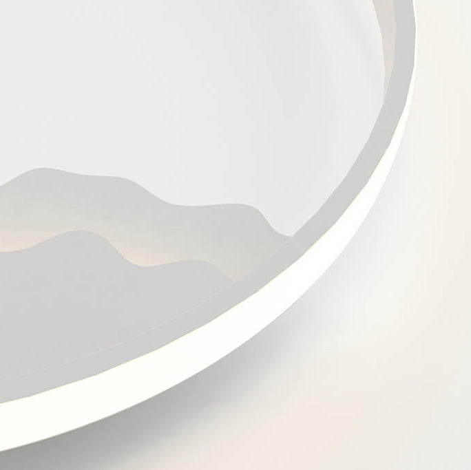 WaveGlow - Modern Oval LED Wall Lamp in Iron with Refined Wave