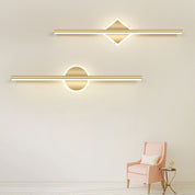 Leigh Modern Round/Square LED Wall Light Black/Gold Metal/Silicone Living/Sleeping/Bathroom