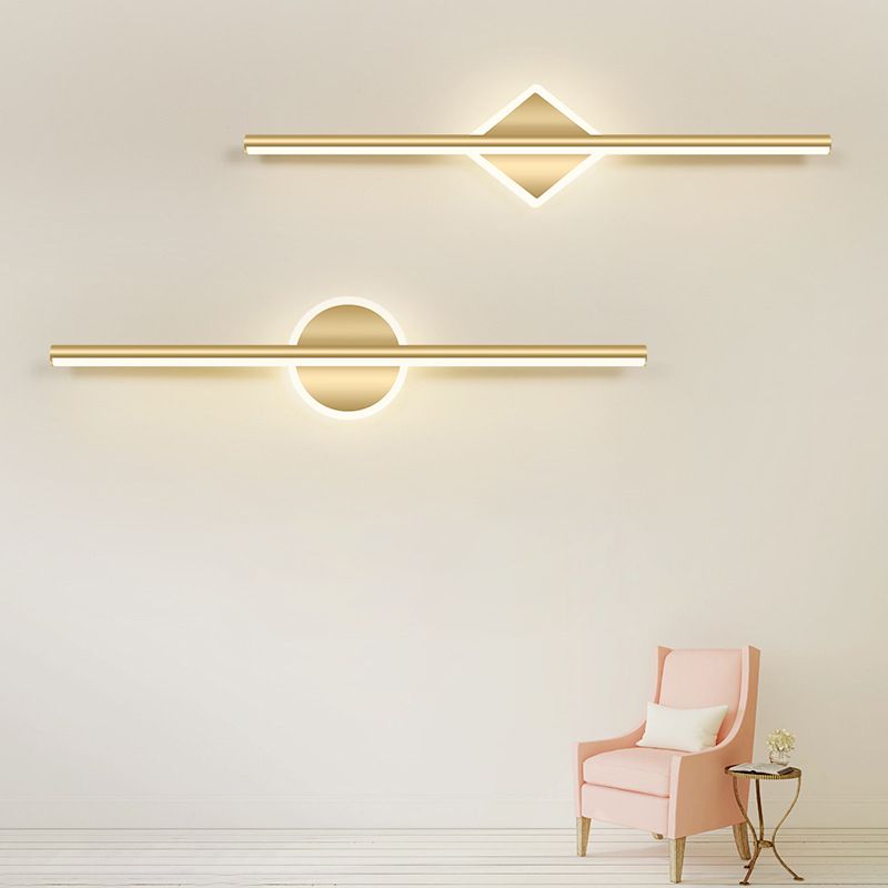 Leigh Modern Round/Square LED Wall Light Black/Gold Metal/Silicone Living/Sleeping/Bathroom