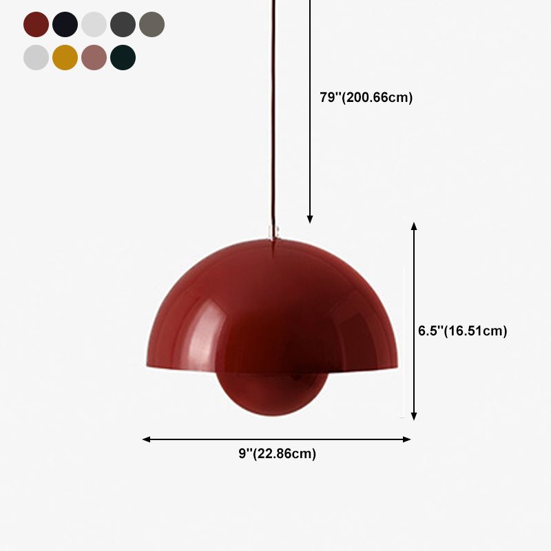 Modern Creative 1-Light Pendant Lamp in Wrought Iron Geometric Design